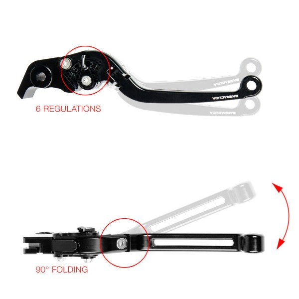 Kit leviers freins et embrayage kawasaki Barracuda - vue 2