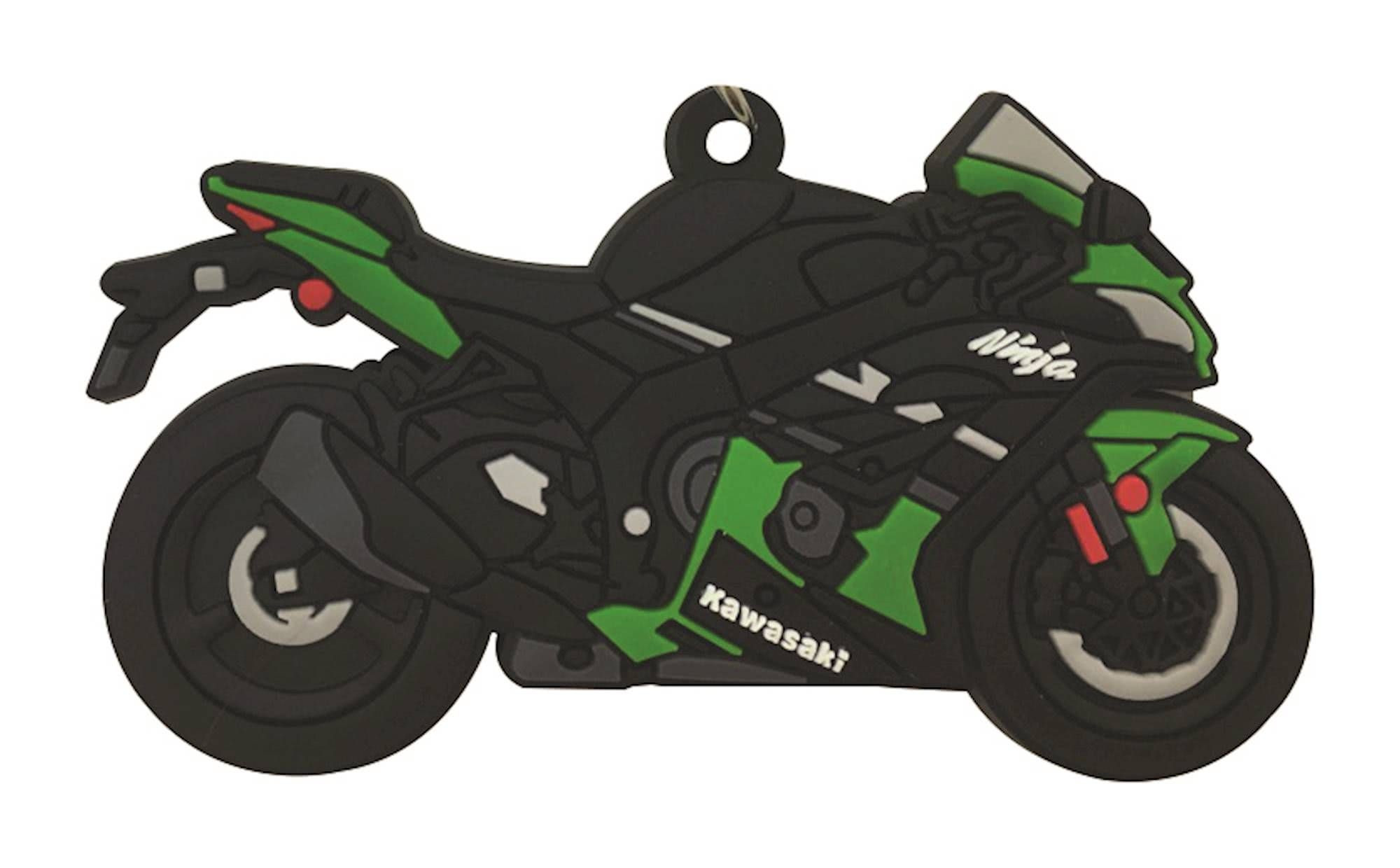 Porte-clé Kawasaki ZX10R PVC souple BIKEIT - vue 2