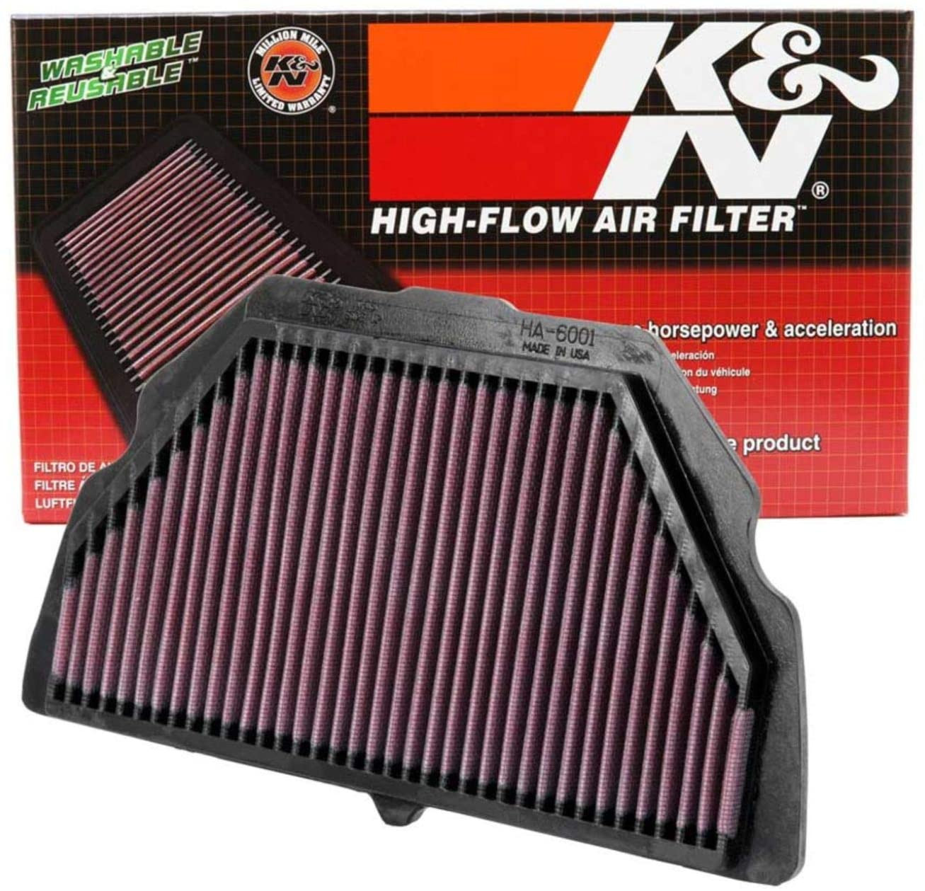 K&N Filtre à air Honda CBR 600 F4i 2001-2006 - vue 2