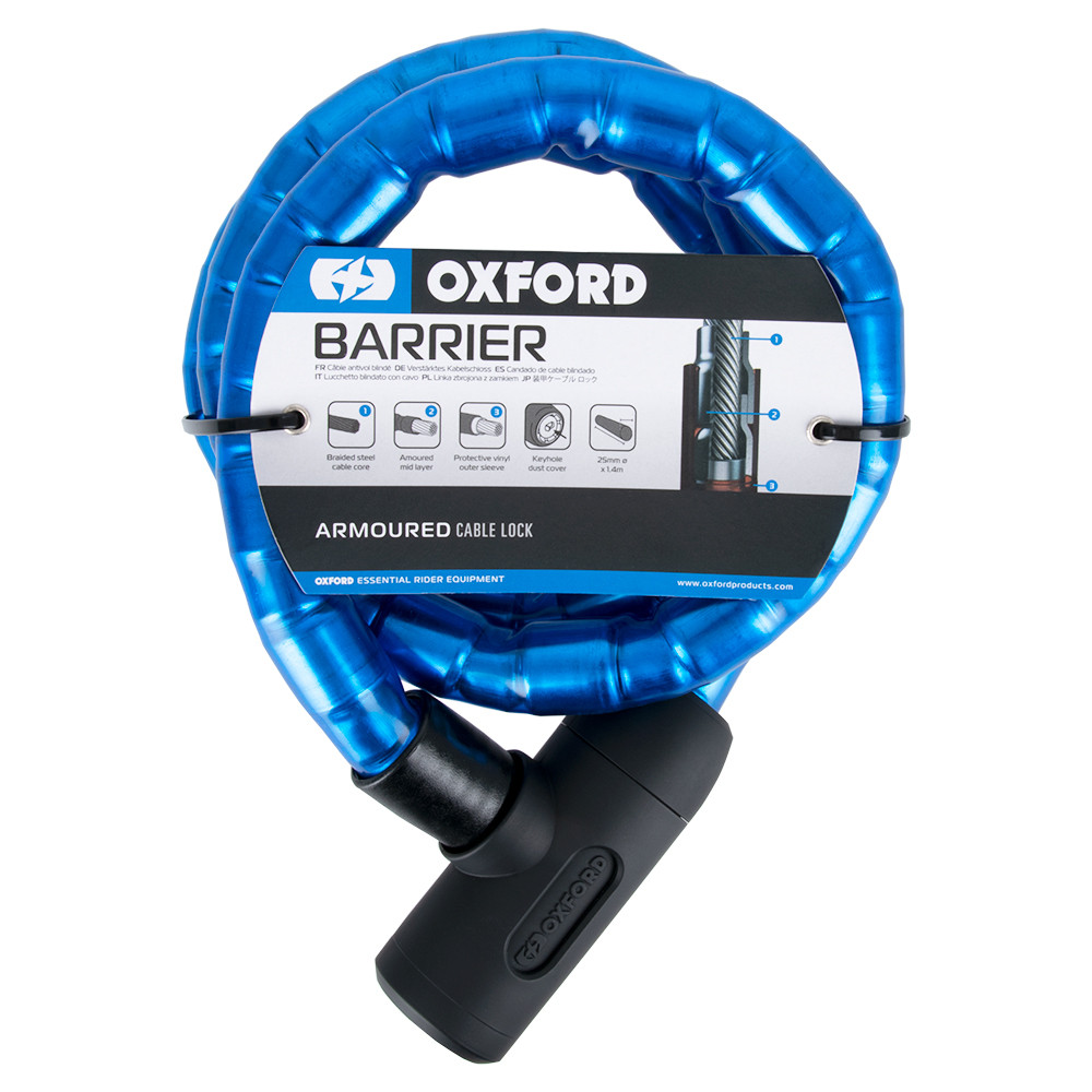 Câble armé Barrier OXFORD 1.4m x 25mm bleu - vue 3