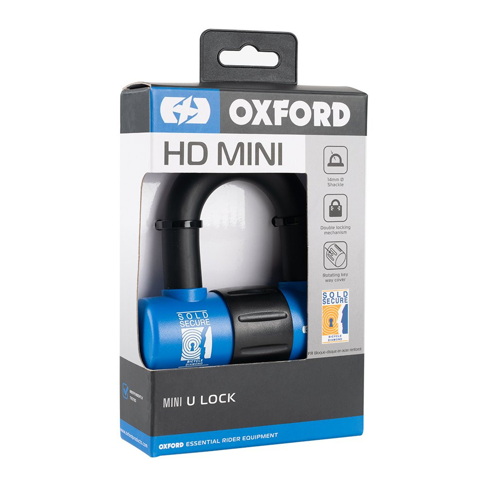 Antivol disque HD Mini 14 mm bloqué Oxford bleu - vue 2