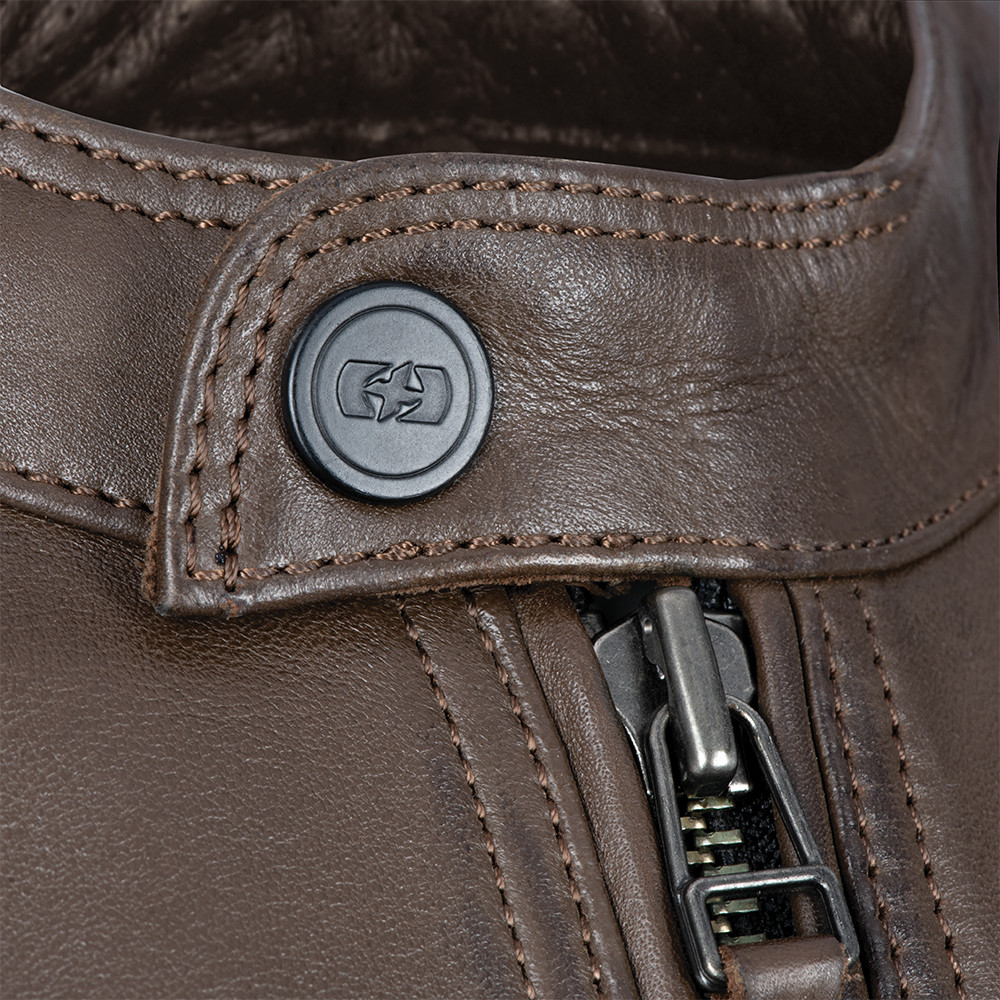 Veste cuir Route 73 2.0 MS marron OXFORD - vue 3