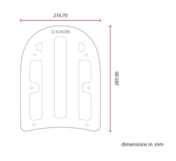 Porte-bagage aluminium CNC C-RACER - vue 3