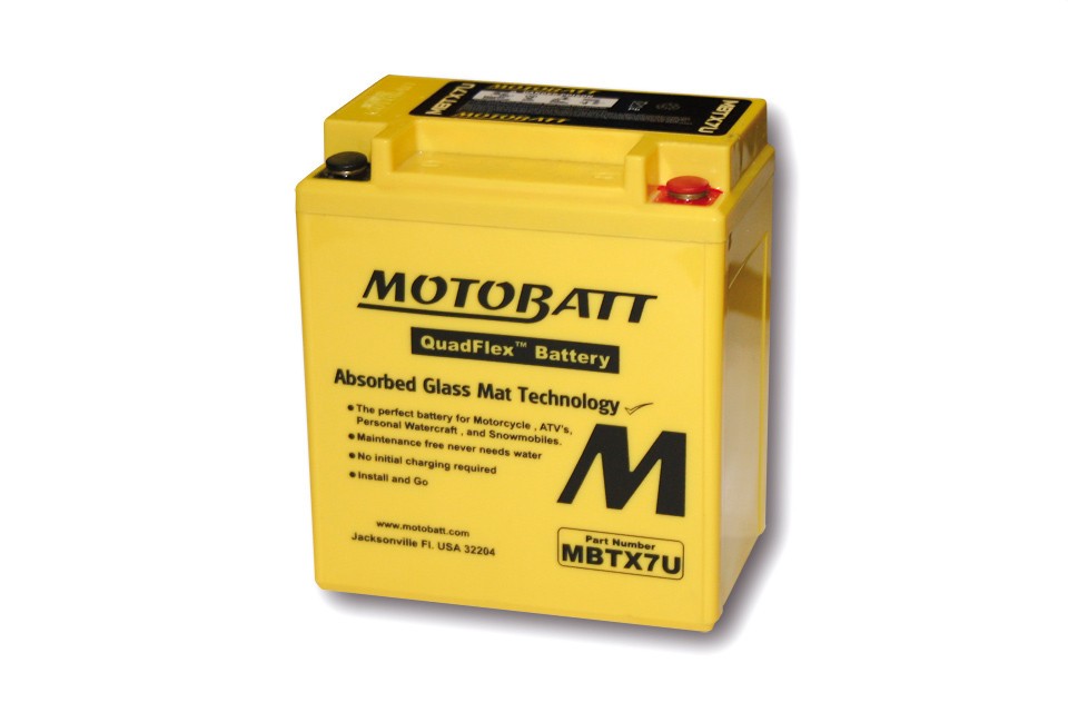 Batterie MOTOBATT MB7U 2 pôles - vue 2