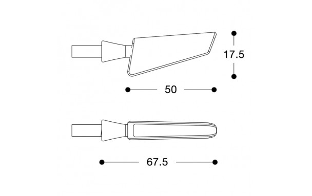 Clignotant SQ-LED B-LUX NOIR BARRACUDA - vue 5