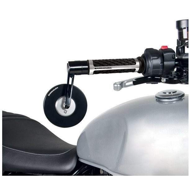 Rétroviseur embout de guidon BARRACUDA Skin-S/Bar End noir (paire) - vue 2
