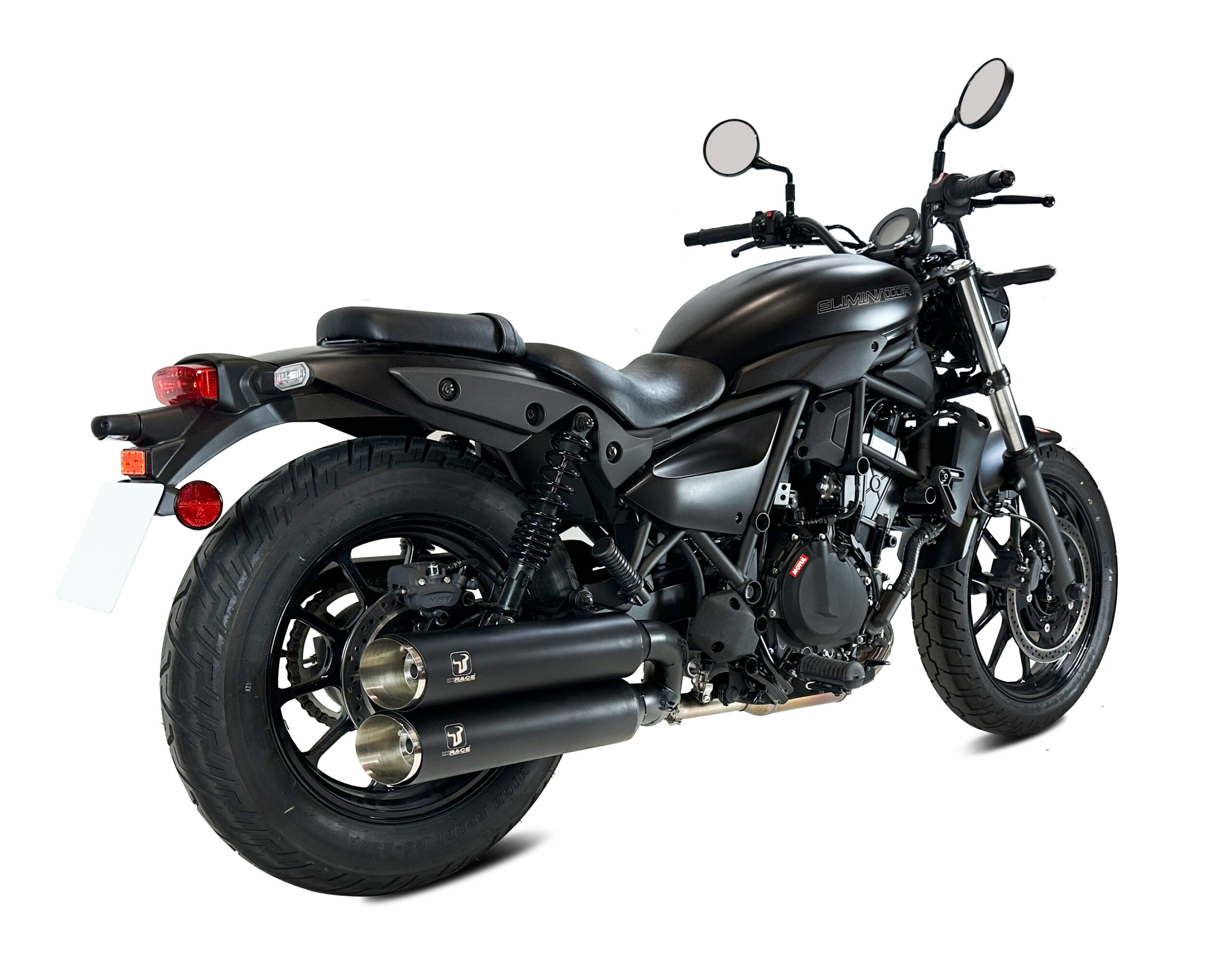 2 échappements MKC Black Kawasaki Eliminator 500 2024 IXRACE homologués - vue 2