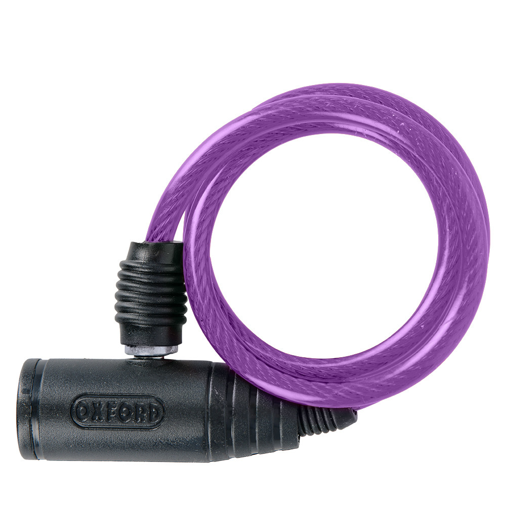 Antivol câble Bumper OXFORD 6 mm x 600 mm violet