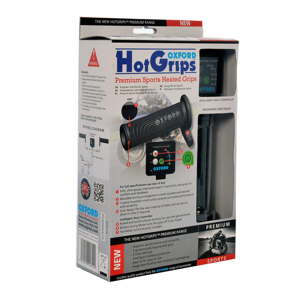 OXFORD Hotgrips Poignées Chauffantes PRO Premium Sports avec commutateur V8 - vue 3