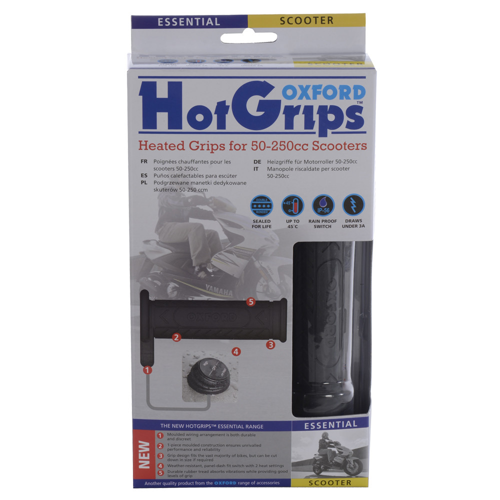 OXFORD Hotgrips Poignées Chauffantes Scooter avec commande au guidon