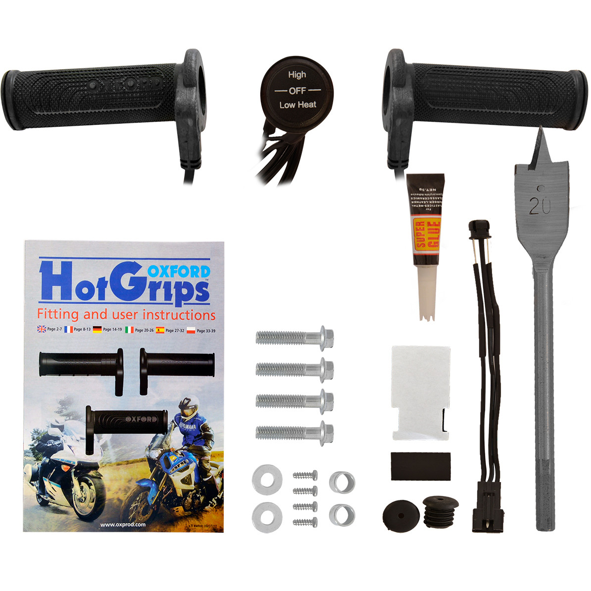 OXFORD Hotgrips Poignées Chauffantes Scooter avec commande au guidon - vue 3