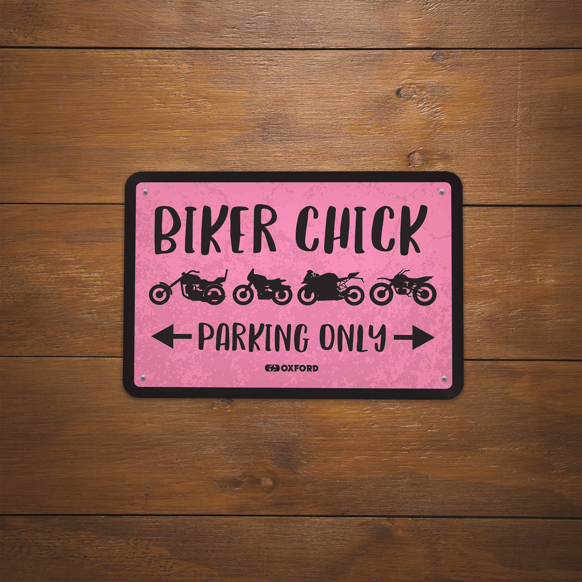 Plaque métallique garage OXFORD Biker Chick - vue 2