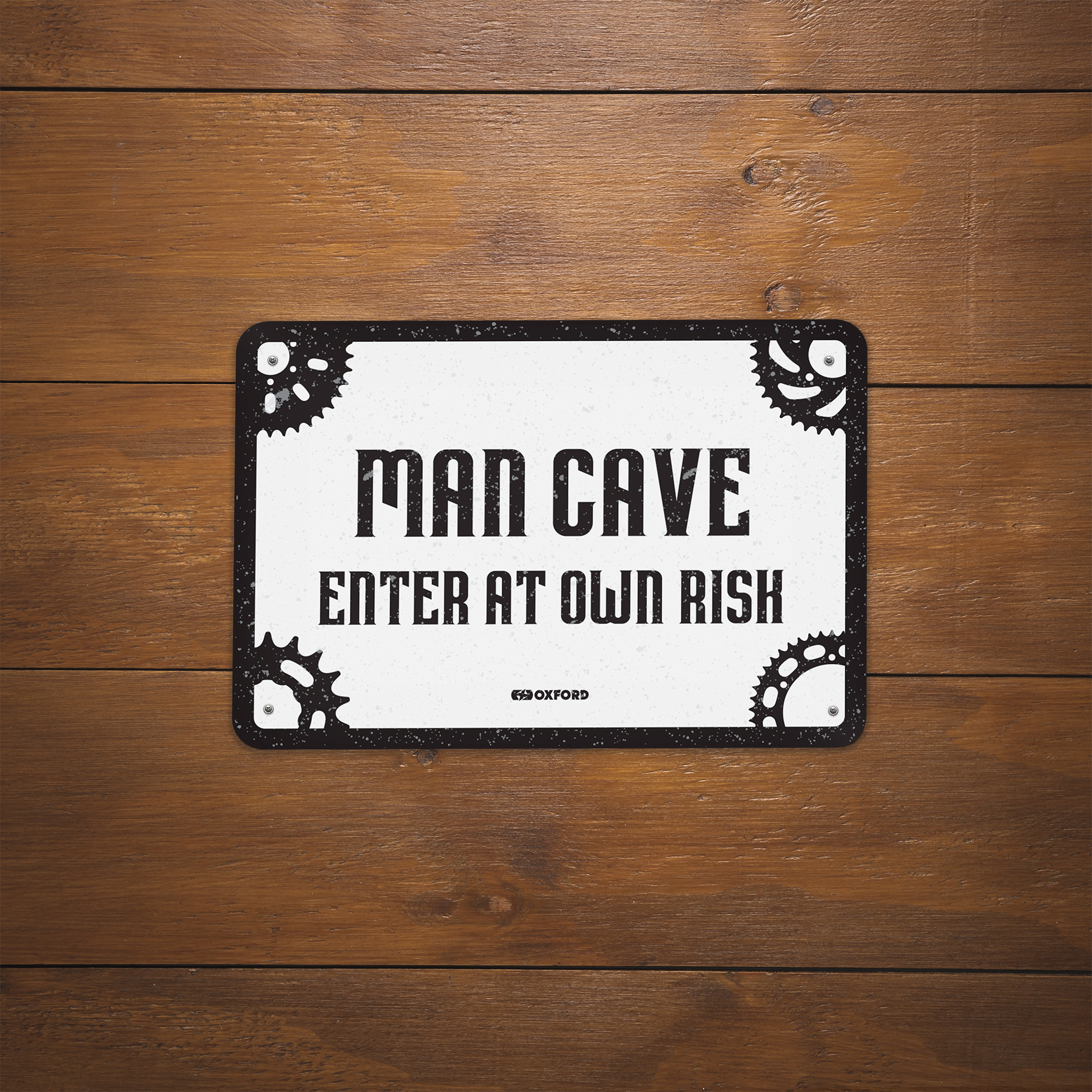 Plaque métallique garage MAN CAVE OXFORD - vue 2