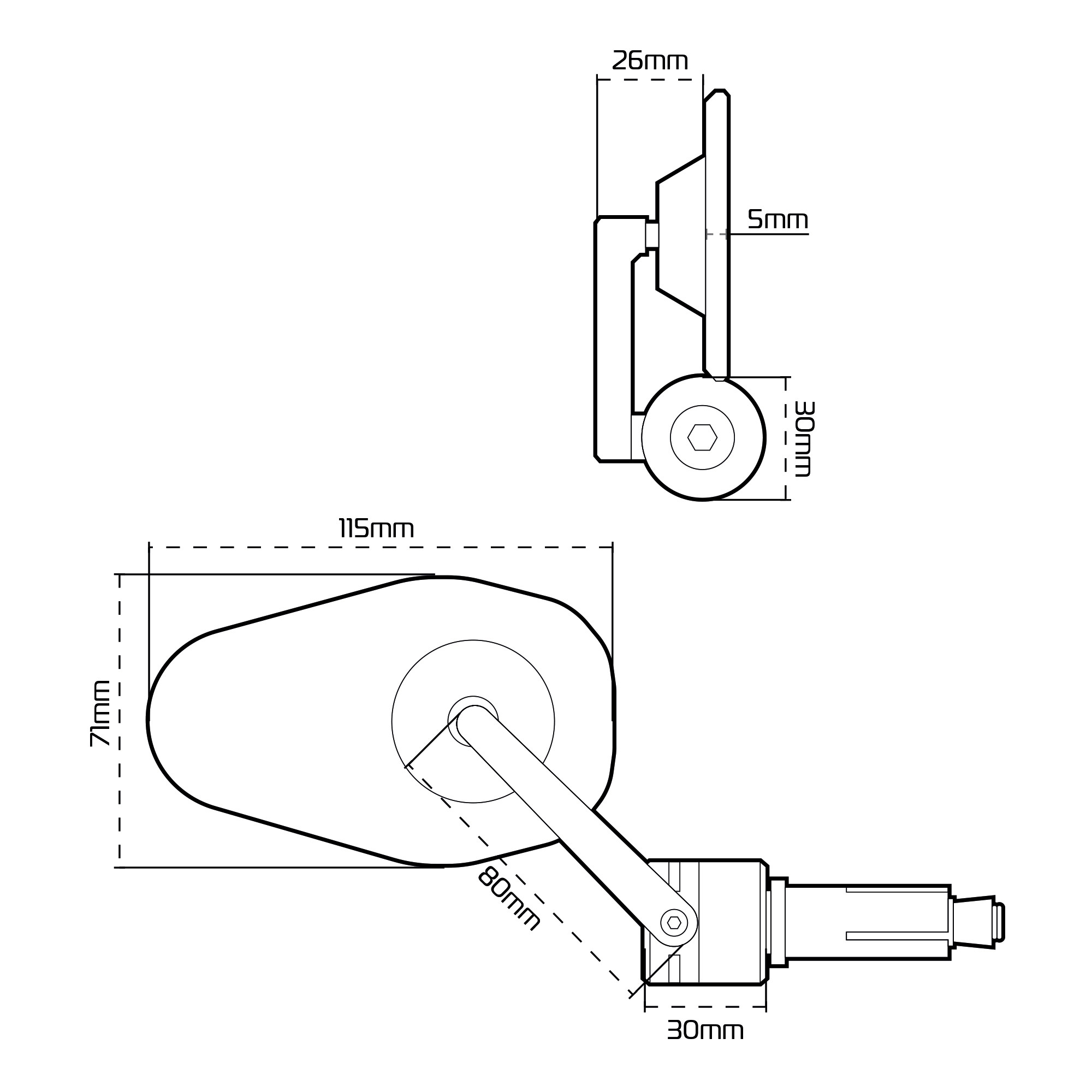 Rétroviseurs embout de guidon Shield 360 OXFORD - vue 2