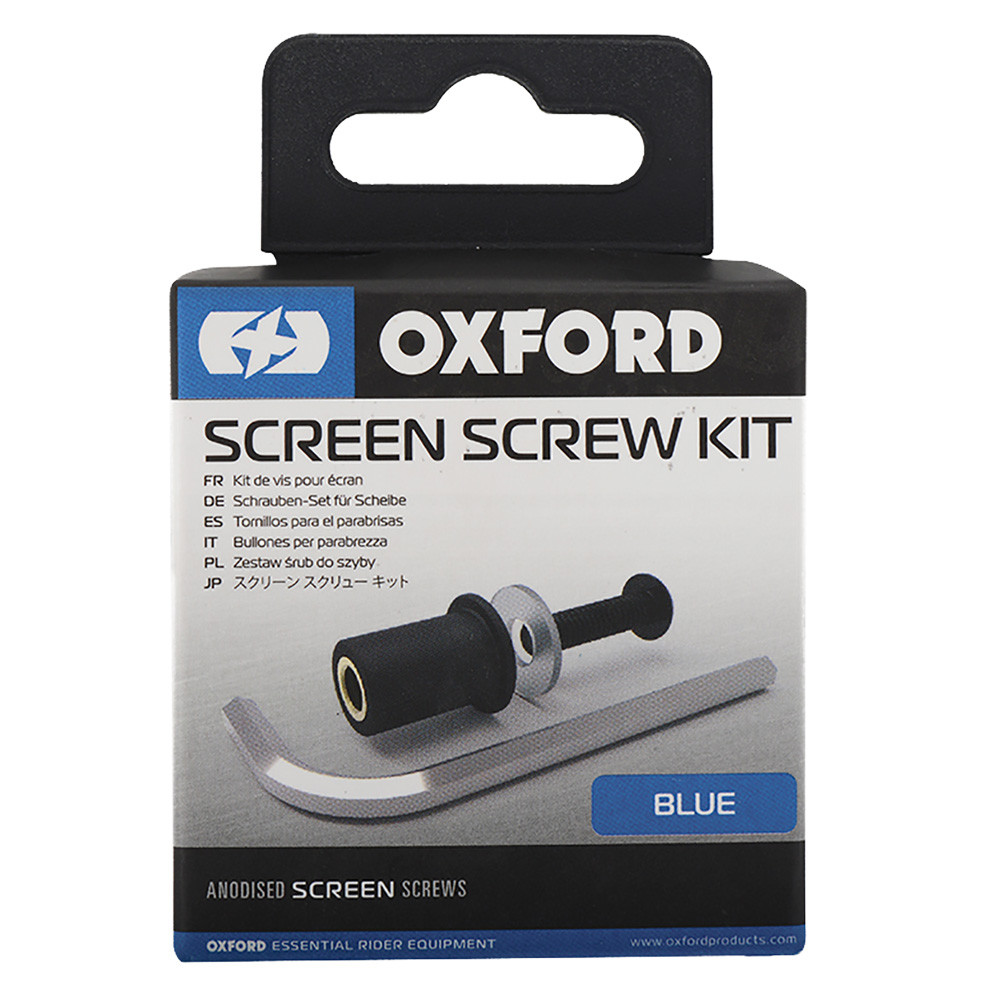 Kit de vis de fixations pare-brise OXFORD bleu - vue 2