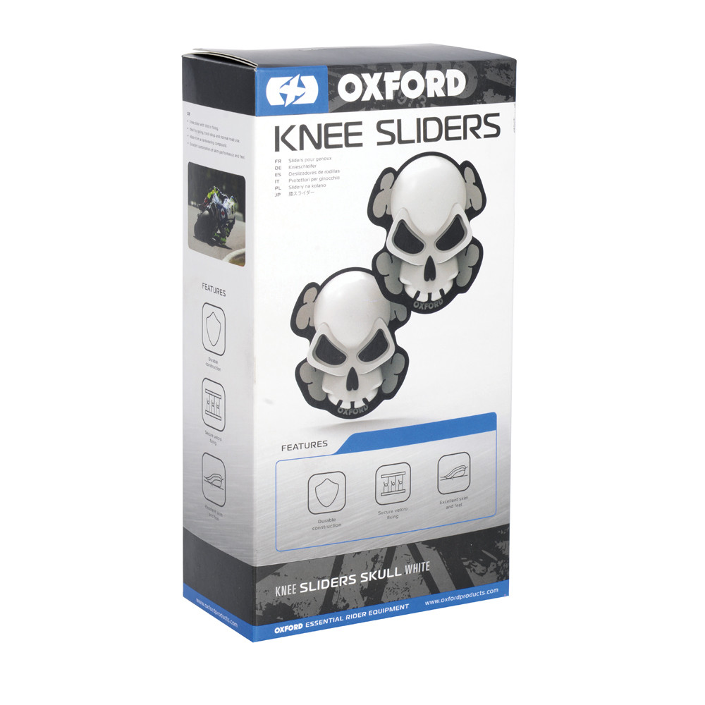 Protections de genoux Skull Sliders blanc OXFORD - vue 2