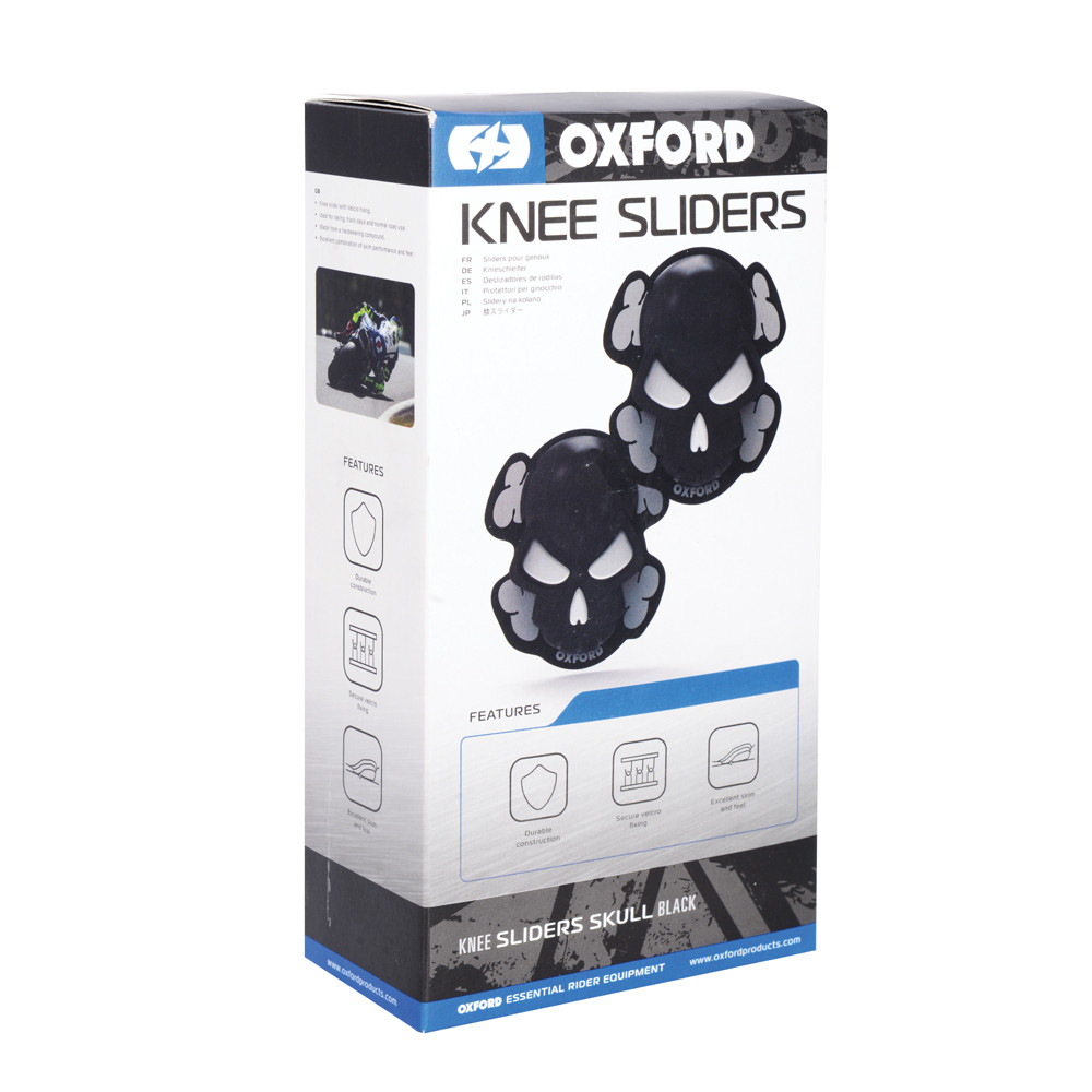 Protections de genoux Skull Sliders noir OXFORD - vue 2