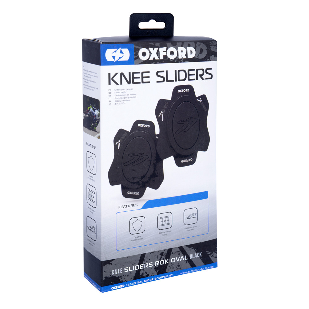 Protections genoux Rok Oval Sliders Oxford noir - vue 2