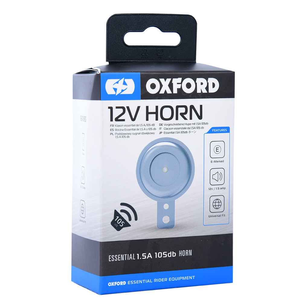 Avertisseur sonore klaxon 12V chrome OXFORD - vue 3