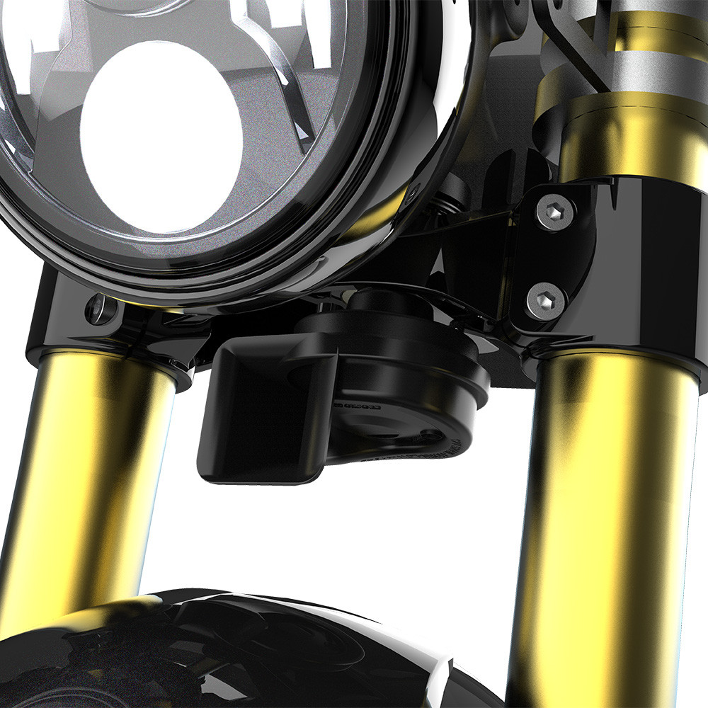 Klaxon moto 12V Foghorn noir OXFORD - vue 3