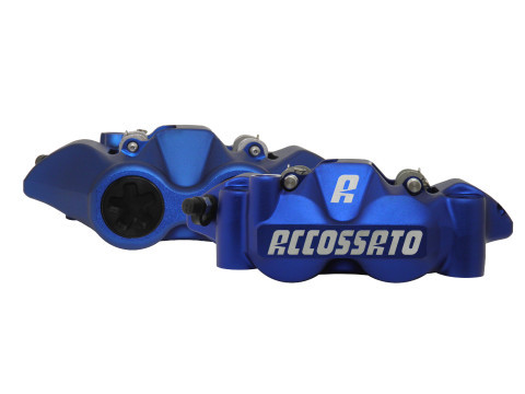Étriers de frein radial monobloc forgé bleu ACCOSSATO 108 mm avec plaquettes frittées (paire) - vue 2