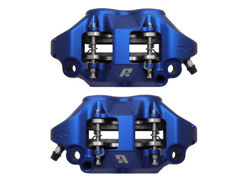 Étriers de frein radial monobloc forgé bleu ACCOSSATO 108 mm avec plaquettes frittées (paire) - vue 3