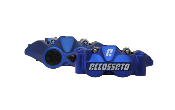 Étriers de frein radial monobloc forgé bleu ACCOSSATO 108 mm avec plaquettes frittées (paire) - vue 4