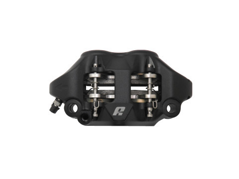 Étrier de frein radial avant ACCOSSATO monobloc forgé gauche noir 108 mm pistons alu plaquettes céramiques - vue 3