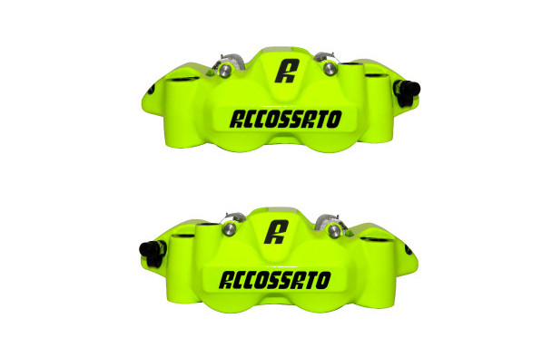 Étriers de frein radial avant monobloc forgé ACCOSSATO entraxe 108 mm avec plaquettes fritées - vue 4