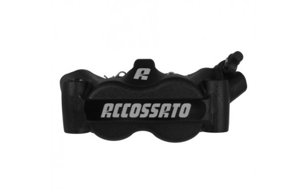 Étrier de frein radial droit noir monobloc forgé ACCOSSATO - Entraxe 100 mm - Plaquettes céramiques - vue 4