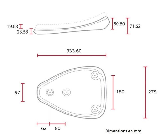 Selle Bobber Solo Marron Taille Moyenne C-RACER - vue 2