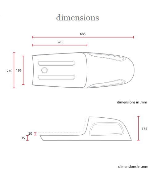 Selle Café Racer marron C-RACER - vue 2