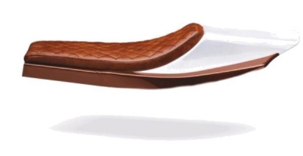 Selle flat track marron C-RACER - vue 2