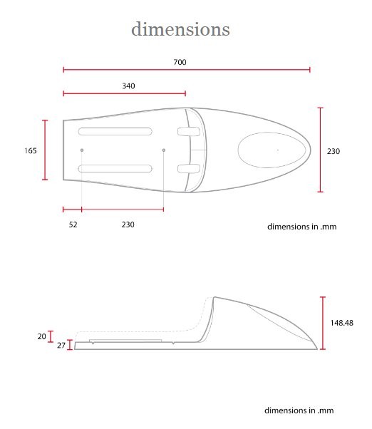 Selle café racer deluxe noire C-RACER - vue 2