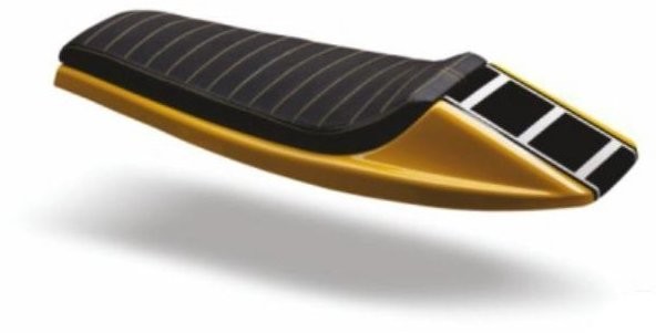 Selle flat track marron C-RACER - vue 3