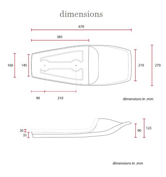 Selle flat track noire C-RACER - vue 3