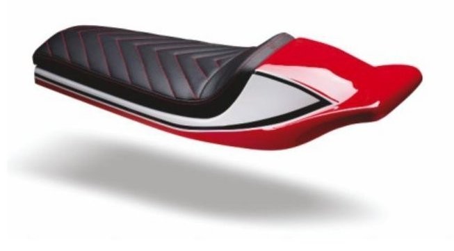 Selle flat track marron C-RACER - vue 2