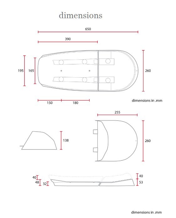 Selle café racer noire C-RACER - vue 2