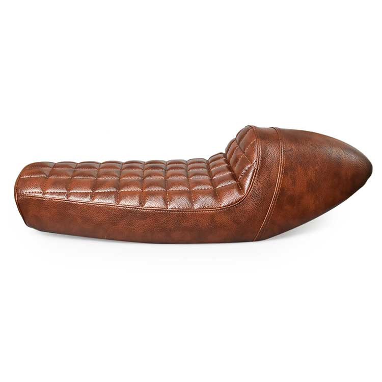 Selle scrambler marron yamaha 750 virago Brazoline - vue 2