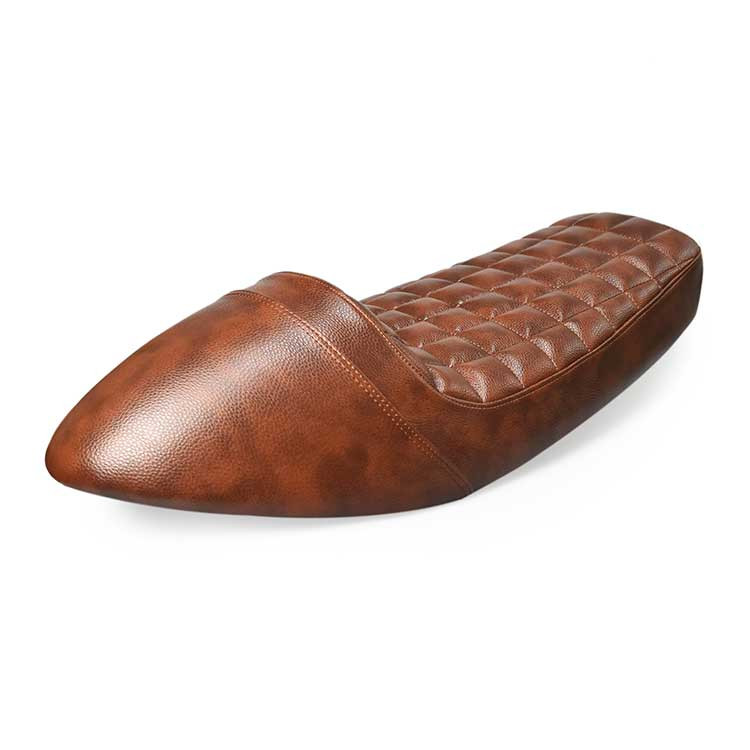 Selle scrambler marron yamaha 750 virago Brazoline - vue 3
