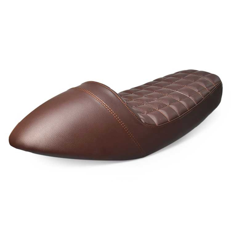 Selle scrambler marron foncé yamaha 750 virago Brazoline - vue 3