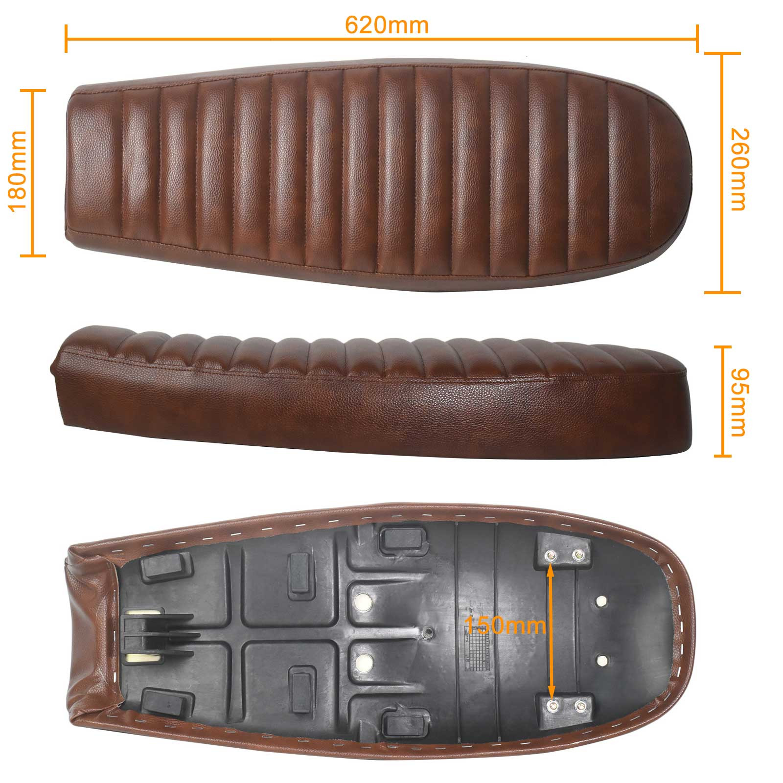 Selle SCRAMBLER MARRON Universelle BRAZOLINE - vue 3
