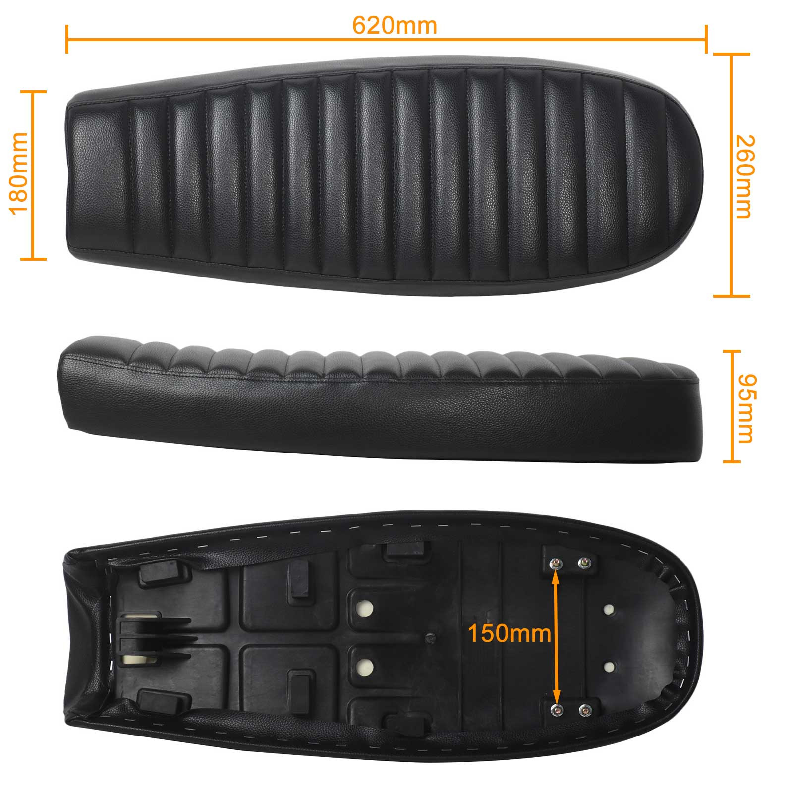 Selle SCRAMBLER NOIRE Universelle BRAZOLINE - vue 3