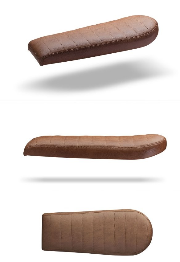Selle scrambler marron C-RACER - vue 3