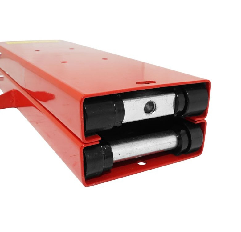 LEVE / PONT MOTO 500 kg ROUGE Manuel à Vis avec SUPPORTS ACIERS (min 90mm/max 405mm) - vue 4