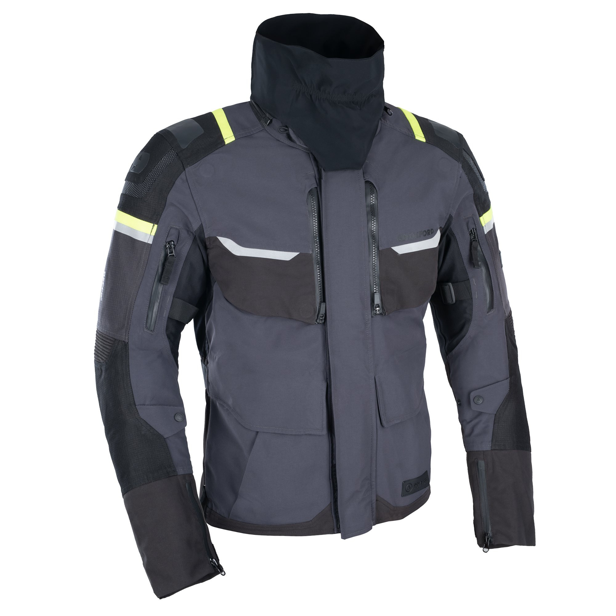 Veste moto OXFORD Stormland D2D MS gris/noir/fluo taille M homme - vue 2