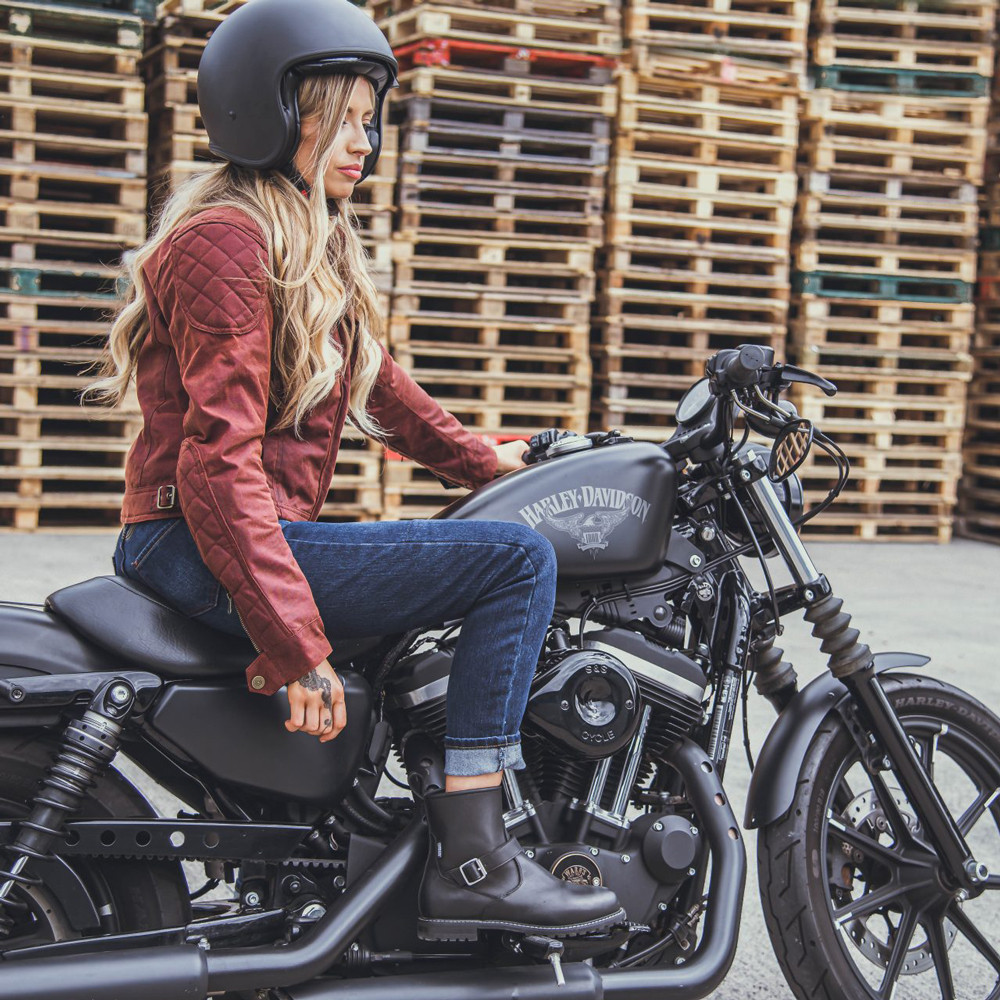 Veste moto OXFORD Holwell 1.0 WS rouge femme - vue 2