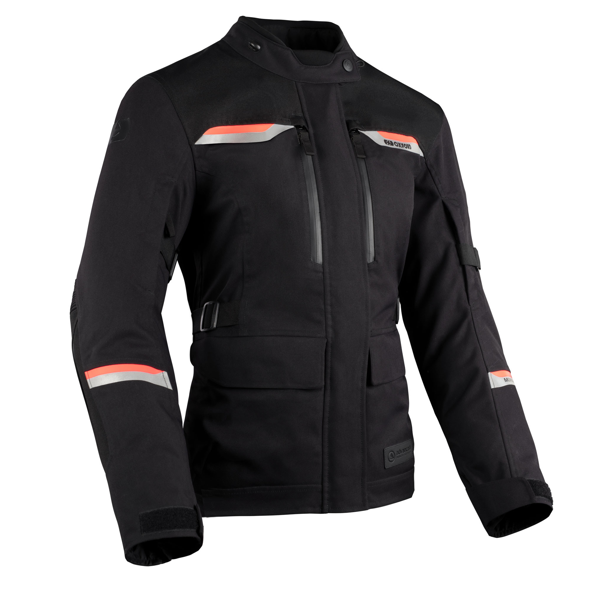 Veste moto OXFORD Mondial 2.0 WS Noir/Coral Femme