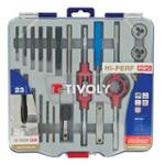 Coffret outils Tivoly taraudage 6 tarauds HSS + 6 filières HSS M3-M10 + 6 forets HSS - vue 3