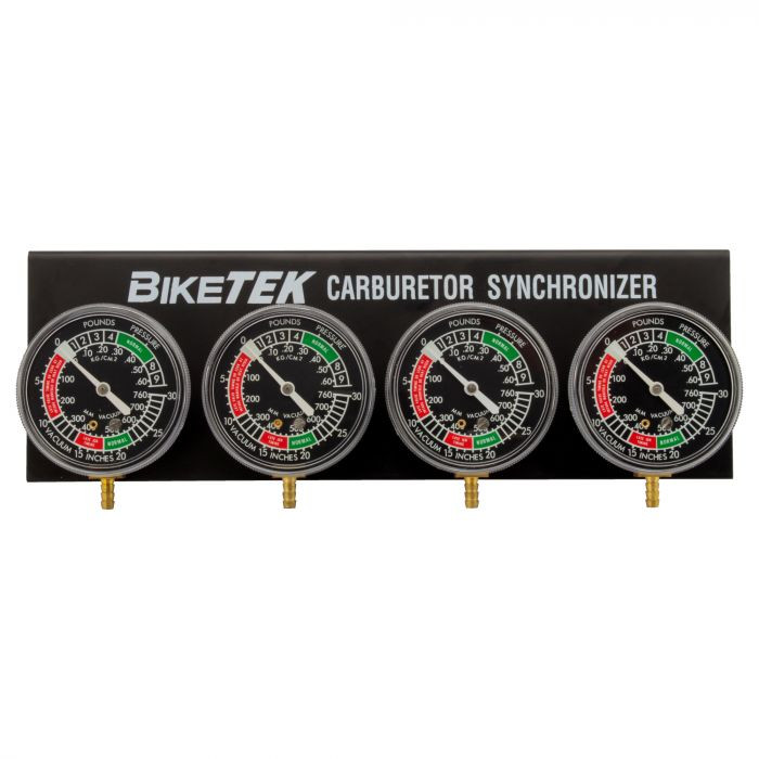 Rampe coffret de 4 manomètres synchroniseur de carburateurs Biketek Brazoline - vue 3